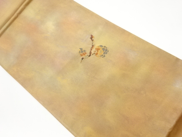 リサイクル　引箔枝に実模様織出し袋帯